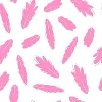 Feathers flamingo pattern vector