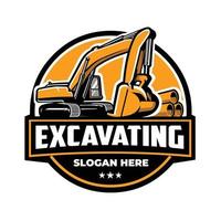 Excavating company emblem logo vector. Best for excavating related industry vector