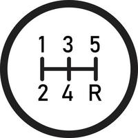 Gearbox icon on white background. Gear shifter symbol. manual transmission sign. speed shifter. flat style. vector