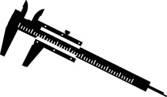 Calipers Measure icon on white background. Linear tool symbol. Vernier calipers silhouette. Measuring tool and equipment sign. flat style. vector