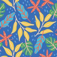 Tropical leaves pattern. Tropical seamless pattern. Tropical background. Summer seamless pattern vector