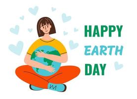 Environmental problem and environmental protection. Save our planet. Happy Earth Day. vector