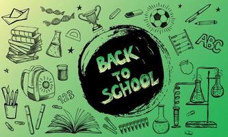 Back To School hand drawn set. Vector. vector