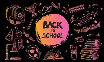 Back To School hand drawn set. Vector. vector