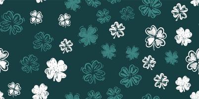 Saint Patricks Day, clover set, hand drawn illustrations. vector