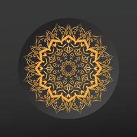 Vector luxury ornamental mandala design background in gold color