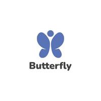 Butterfly logo animal vector