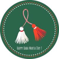 búlgaro tradicional martenitsa diseño, amuleto. el martisor día festivo, el reunión de temprano primavera. vector