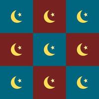 pattern with colorful background and light color of stars and moons, Ramadan vector