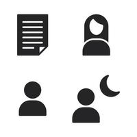 Photography icons set. Document, girl, user, night. Perfect for website mobile app, app icons, presentation, illustration and any other projects vector