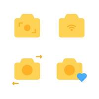 Photography icons set. Camera, photo, image, love. Perfect for website mobile app, app icons, presentation, illustration and any other projects vector