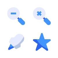 User Interface icon set. Zoom out, zoom in, marker, star. Perfect for website mobile app, app icons, presentation, illustration and any other projects vector
