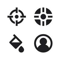 User Interface Icons Set. Target, lifebuoy, paint bucket, user. Perfect for website mobile app, app icons, presentation, illustration and any other projects vector