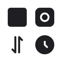 User Interface Icons Set. Shape, camera, signal, time. Perfect for website mobile app, app icons, presentation, illustration and any other projects vector