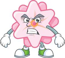 Chinese pink flower cartoon character style vector