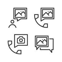 Photography icons set. user, telephone, camera, conversation. Perfect for website mobile app, app icons, presentation, illustration and any other projects vector