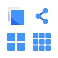 User Interface icon set. Layer, share, dashboard, home. Perfect for website mobile app, app icons, presentation, illustration and any other projects vector