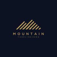 montaña minimalista elegante logo diseño icono vector