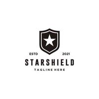 Shield Star Emblem Sport Team Logo Design Icon Vector