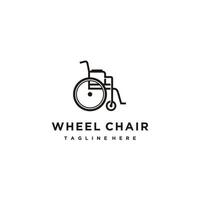 Wheelchair minimalist icon vector illustration