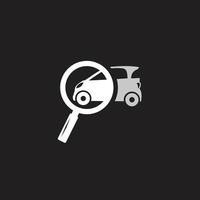 Find car magnifying glass search and selling car logo vector icon