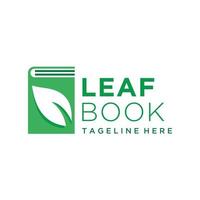 Book leaf education logo design icon vector