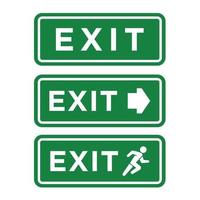 Exit sign icon vector logo illustration