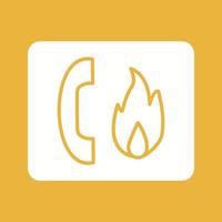 icono de vector de emergencia de incendio único