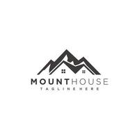 Real estate, home, house mountain logo design vector