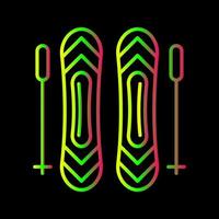 Ski Sticks Vector Icon