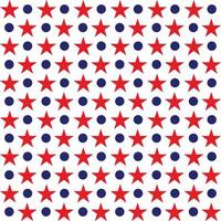 Seamless pattern made from red and blue five pointed stars. Star pattern in American flag colors. USA Independence Day. Presidents Day. flat style vector