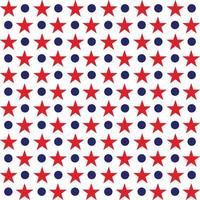 sin costura modelo hecho desde rojo y azul cinco puntiagudo estrellas. estrella modelo en americano bandera colores. Estados Unidos independencia día. presidentes día. plano estilo vector