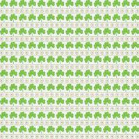 St Patrick's day seamless pattern design template. Outline green clover leaves on green background. Vector stock illustration