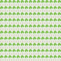 St Patrick's day seamless pattern design template. Outline green clover leaves on green background. Vector stock illustration