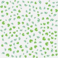 St. Patrick's Day seamless pattern clover on white background with rainbow, St. Patrick's Day seamless pattern vector