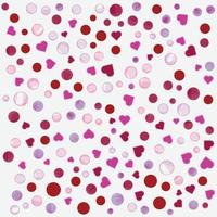 seamless pattern of red hearts on white background 3d Heart vector