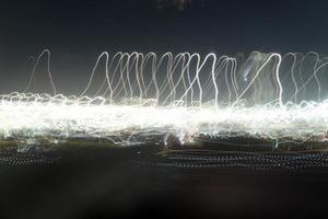 airport lights during landing photo