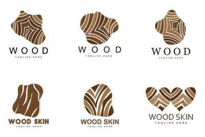 Wood Layer Logo Tree Bark Structure Design Forest Template Vector