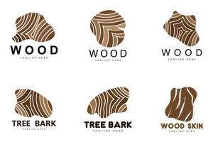 Wood Layer Logo Tree Bark Structure Design Forest Template Vector