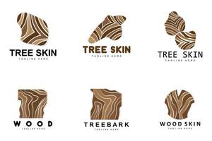 Wood Layer Logo Tree Bark Structure Design Forest Template Vector