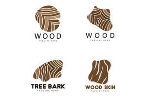 Wood Layer Logo Tree Bark Structure Design Forest Template Vector