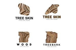 Wood Layer Logo Tree Bark Structure Design Forest Template Vector