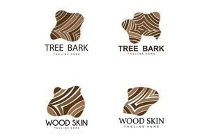 Wood Layer Logo Tree Bark Structure Design Forest Template Vector