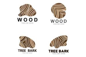 Wood Layer Logo Tree Bark Structure Design Forest Template Vector