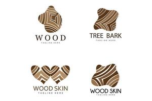 Wood Layer Logo Tree Bark Structure Design Forest Template Vector