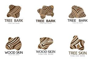 Wood Layer Logo Tree Bark Structure Design Forest Template Vector