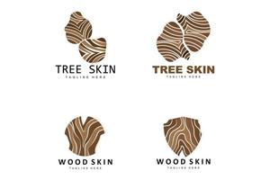 Wood Layer Logo Tree Bark Structure Design Forest Template Vector