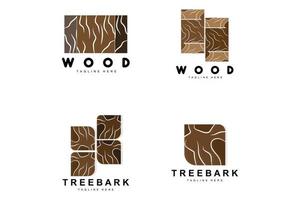 Wood Layer Logo Tree Bark Structure Design Forest Template Vector