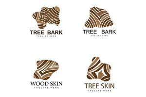 Wood Layer Logo Tree Bark Structure Design Forest Template Vector