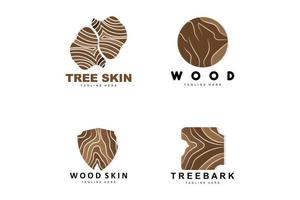 Wood Layer Logo Tree Bark Structure Design Forest Template Vector